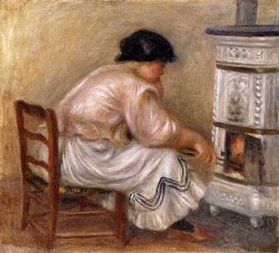 Kobieta w rogu pieca; Femme au Coin du Poele, 1912 autorstwa Pierre Auguste Renoir