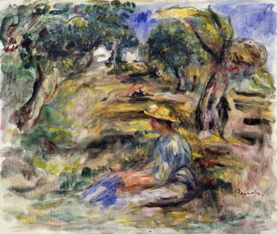 Kobieta w błękicie, Posadzona; Siedząca kobieta w kolorze niebieskim, autorstwa Pierre Auguste Renoir