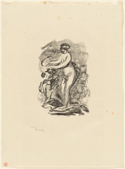 Kobieta z winoroślą, wariant I autorstwa Pierre Auguste Renoir