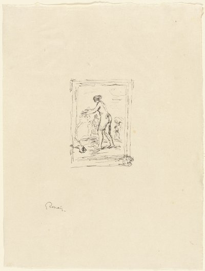 Kobieta z winoroślą, 2. wariant autorstwa Pierre Auguste Renoir