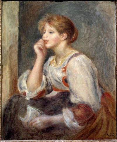 Kobieta z listem autorstwa Pierre Auguste Renoir