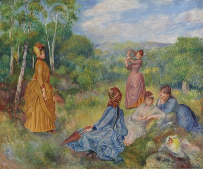 Młode panie grające w badmintona, ok. 1887 r. autorstwa Pierre Auguste Renoir