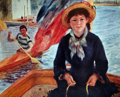 Młoda kobieta w łodzi (Lise Trehot) autorstwa Pierre Auguste Renoir