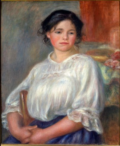 Młoda dziewczyna siedząca autorstwa Pierre-Auguste Renoir
