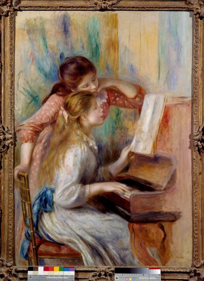 Młode dziewczęta przy fortepianie Studium przygotowawcze Pierre Auguste Renoir (1841-1919) 1892 Nd. 1,16x0,81 m Paryż, musee de l