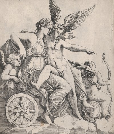 Wenus i Kupidyn na rydwanie, 1607-1661. autorstwa Pierre Biard
