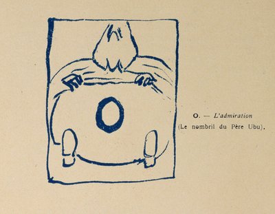 Podziw - pępek Pere Ubu, z alfabetu Pere Ubu autorstwa Pierre Bonnard