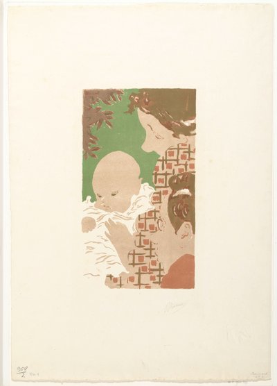 Andrée Terasse z synem Jeanem i bratem Pierre Bonnard Scena rodzinna autorstwa Pierre Bonnard