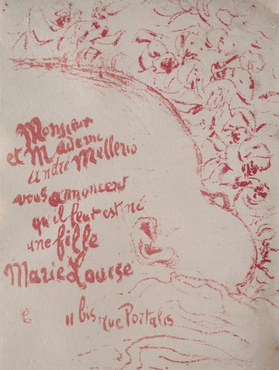 Ogłoszenie narodzin, 1898 r. autorstwa Pierre Bonnard