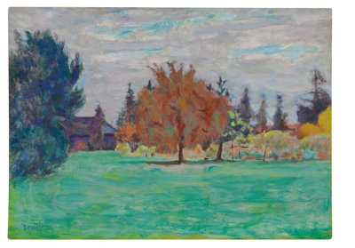 Żółte Drzewo, Le Cos au Grand-Lemps, ok. 1913 (olej na papierze nałożony na płótno) autorstwa Pierre Bonnard