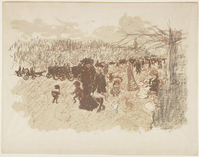 Aleja w Bois de Boulogne, ok. godz. 1898 (opublikowany 1899) autorstwa Pierre Bonnard