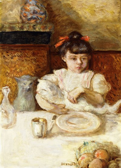 Dziecko i Koty; Enfant et Chats, ok. 1906 (olej na płótnie) autorstwa Pierre Bonnard