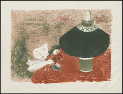 Dziecko z lampą autorstwa Pierre Bonnard