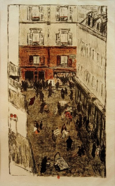 Róg ulicy, z góry autorstwa Pierre Bonnard