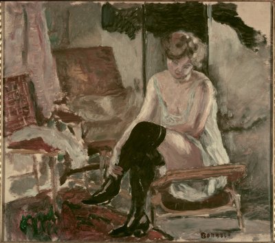 Studium młodej kobiety na jej długim szezlongu autorstwa Pierre Bonnard
