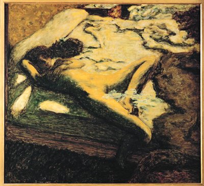 Kobieta drzemiąca na łóżku ... (obraz na płótnie) autorstwa Pierre Bonnard