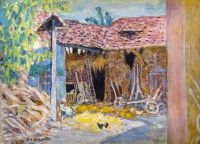 Dziedziniec farmy lub stodoły autorstwa Pierre Bonnard