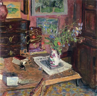 Wnętrze z kwiatami, ok.1910 autorstwa Pierre Bonnard