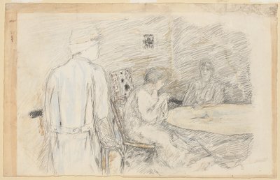 Urlopowicz (ranny w rodzinie) (w/c i ołówek na papierze) autorstwa Pierre Bonnard