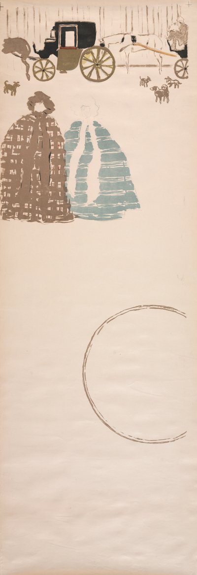 Promenada Pielęgniarek, Fryz Powozów, 1895. autorstwa Pierre Bonnard