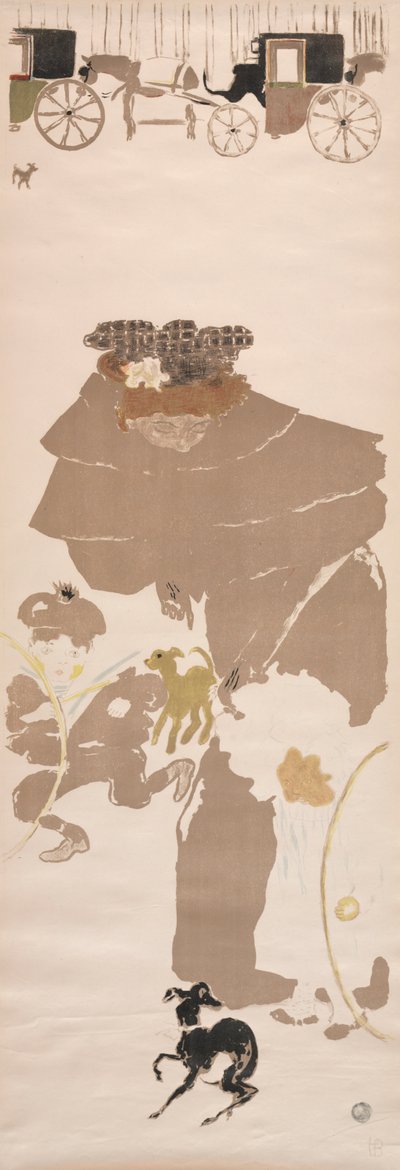 Promenada Pielęgniarek, Fryz Powozów, 1895. autorstwa Pierre Bonnard