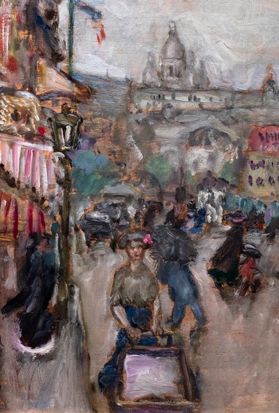 Pejzaż paryski lub Les Batignolles, detal autorstwa Pierre Bonnard