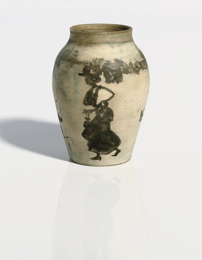 Mały wazon: scena uliczna, ok. 1894-95 (tusz z Indii na malowanym porcelanowym wazonie z tralek) autorstwa Pierre Bonnard