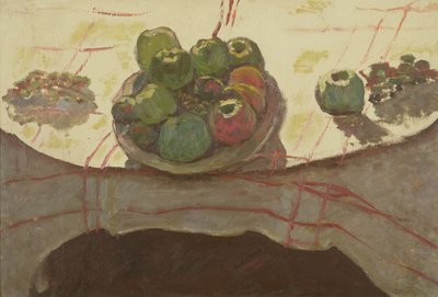 Talerz jabłek na stole, ok. 1910-12 (olej na płótnie) autorstwa Pierre Bonnard