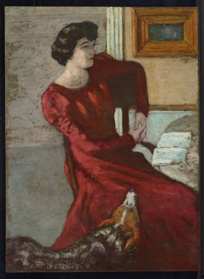 Portret Madame Hessel, czyli kobiety w czerwieni, 1901 autorstwa Pierre Bonnard