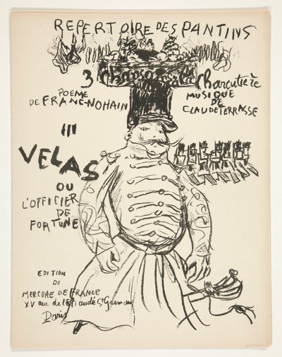 Katalog Theatre des Pantins - sześć piosenek autorstwa Pierre Bonnard
