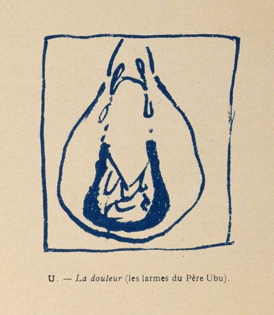 Smutek - łzy Pere Ubu, z alfabetu Pere Ubu autorstwa Pierre Bonnard