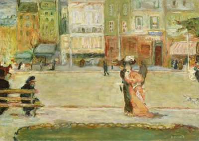 Scena uliczna, Avenue Clichy, Paryż (olej na płótnie) autorstwa Pierre Bonnard