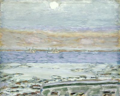 Zatoka Cannes, 1930-33 (gwasz i toaleta na papierze) autorstwa Pierre Bonnard