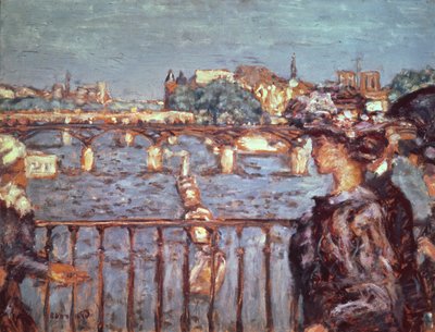 Pont des Arts, ok. 1905 (olej na kartonie nałożony na drewno) autorstwa Pierre Bonnard
