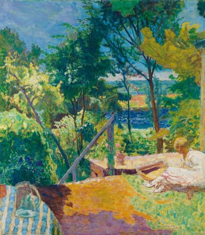 Taras w Vernon, 1923 autorstwa Pierre Bonnard