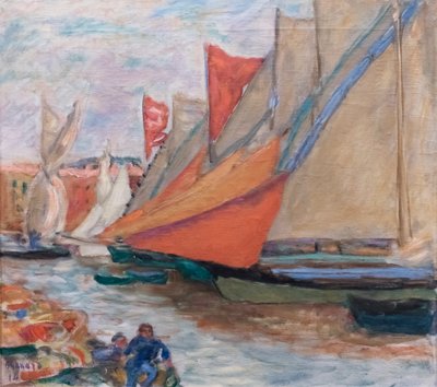 Voiles au sec lub Żaglówki w Cannes autorstwa Pierre Bonnard