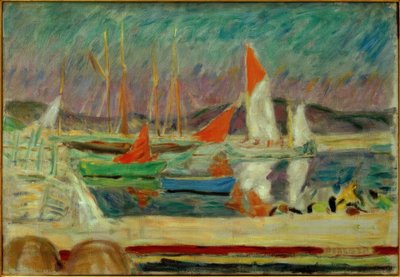 Żaglówki w porcie Saint-Tropez autorstwa Pierre Bonnard