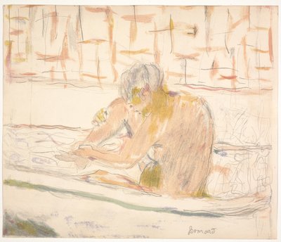 Kobieta siedząca w wannie autorstwa Pierre Bonnard