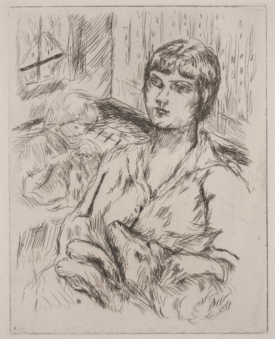 Kobieta z psem, ilustracja z filmu „Dingo” Octave Mirbeau autorstwa Pierre Bonnard
