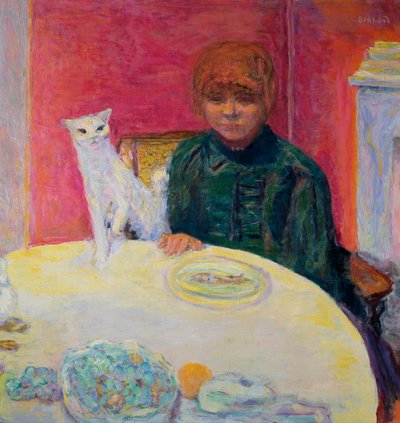 Kobieta z kotem, 1912 autorstwa Pierre Bonnard