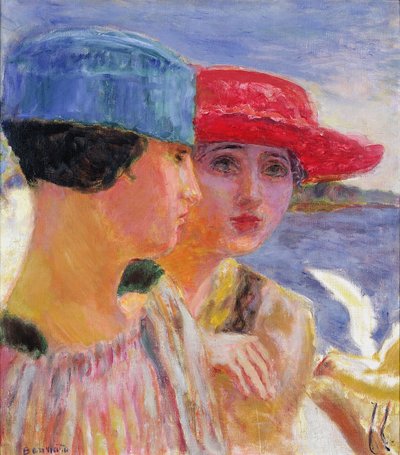 Młode kobiety z mewą, 1917 autorstwa Pierre Bonnard