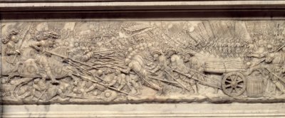Bitwa pod Marignan w 1515 r. Grób Serca króla Francji Franciszka I (1494-1547): Płaskorzeźba Pierre