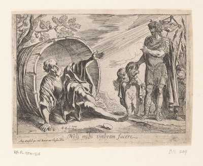 Aleksander Wielki i Diogenes autorstwa Pierre Brebiette