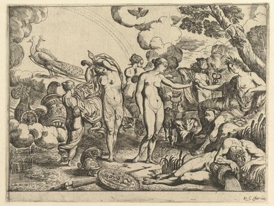 Wyrok Paryża, 1610-42. autorstwa Pierre Brebiette