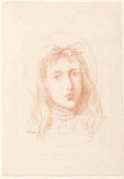 Głowa dziewczyny autorstwa Pierre Cécile Puvis de Chavannes