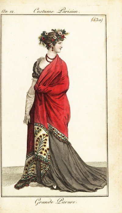 Kobieta w bardzo uroczystym stroju, Paryż autorstwa Pierre Charles Baquoy