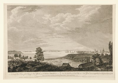Południowo-zachodni widok miasta Nowy Jork autorstwa Pierre Charles Canot