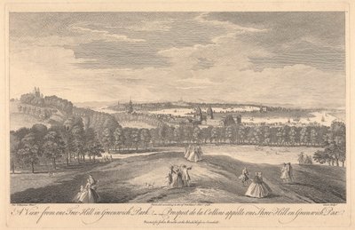 Widok z One Tree Hill w Greenwich Park autorstwa Pierre Charles Canot