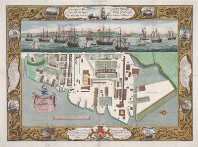 W pobliżu Plymouth z Ordinance Wharfe... autorstwa Pierre Charles Canot