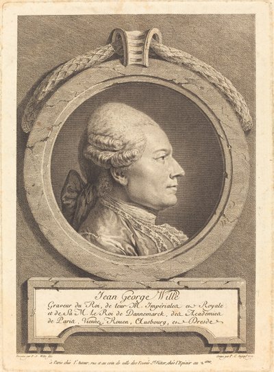 Jean George Wille autorstwa Pierre Charles Ingouf after Pierre Alexandre Wille